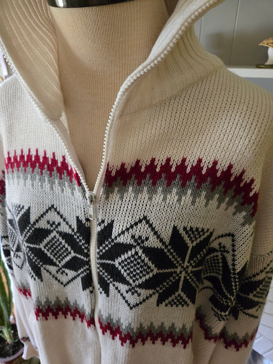 Vintage Long Sleeve Zippered Sweater by Blair