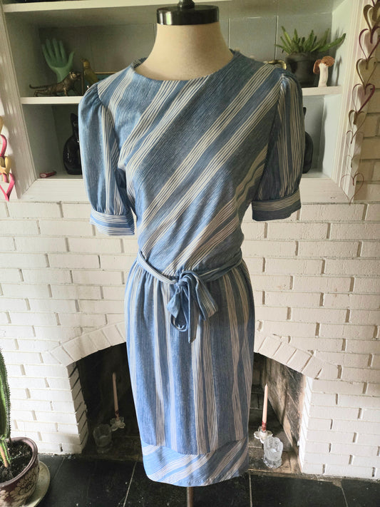 Vintage Short Sleeve Striped Dress by Glamax