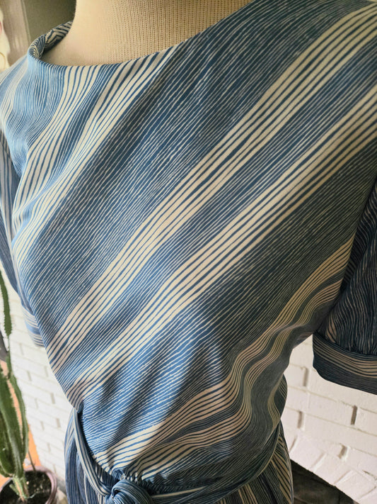 Vintage Short Sleeve Striped Dress by Glamax