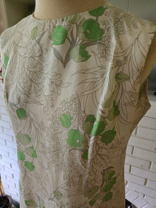 Vintage Sleeveless Print Dress by Liberty Circle