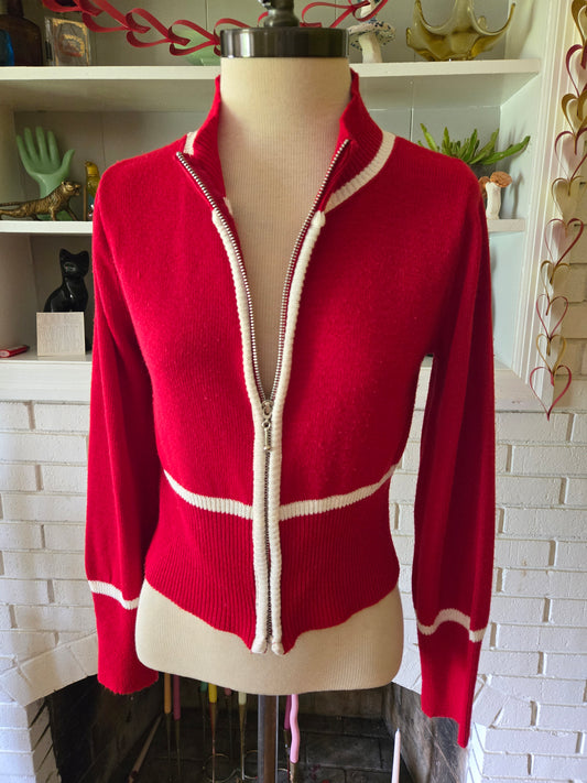 Vintage Long Sleeve Zippered Sweater by Alberoy