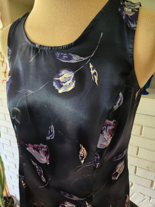 Vintage Sleeveless Floral Print Dress by DBY