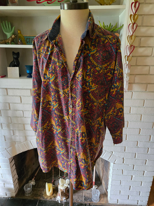 Vintage Short Sleeve Button Down Shirt by Gitano