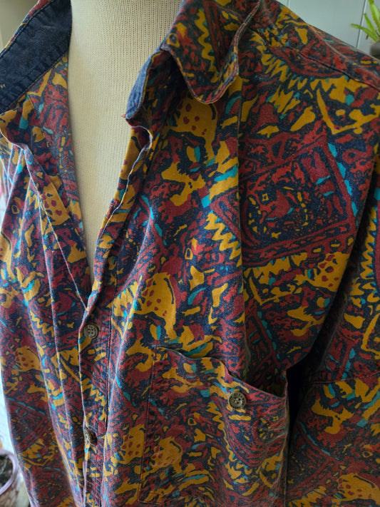 Vintage Short Sleeve Button Down Shirt by Gitano