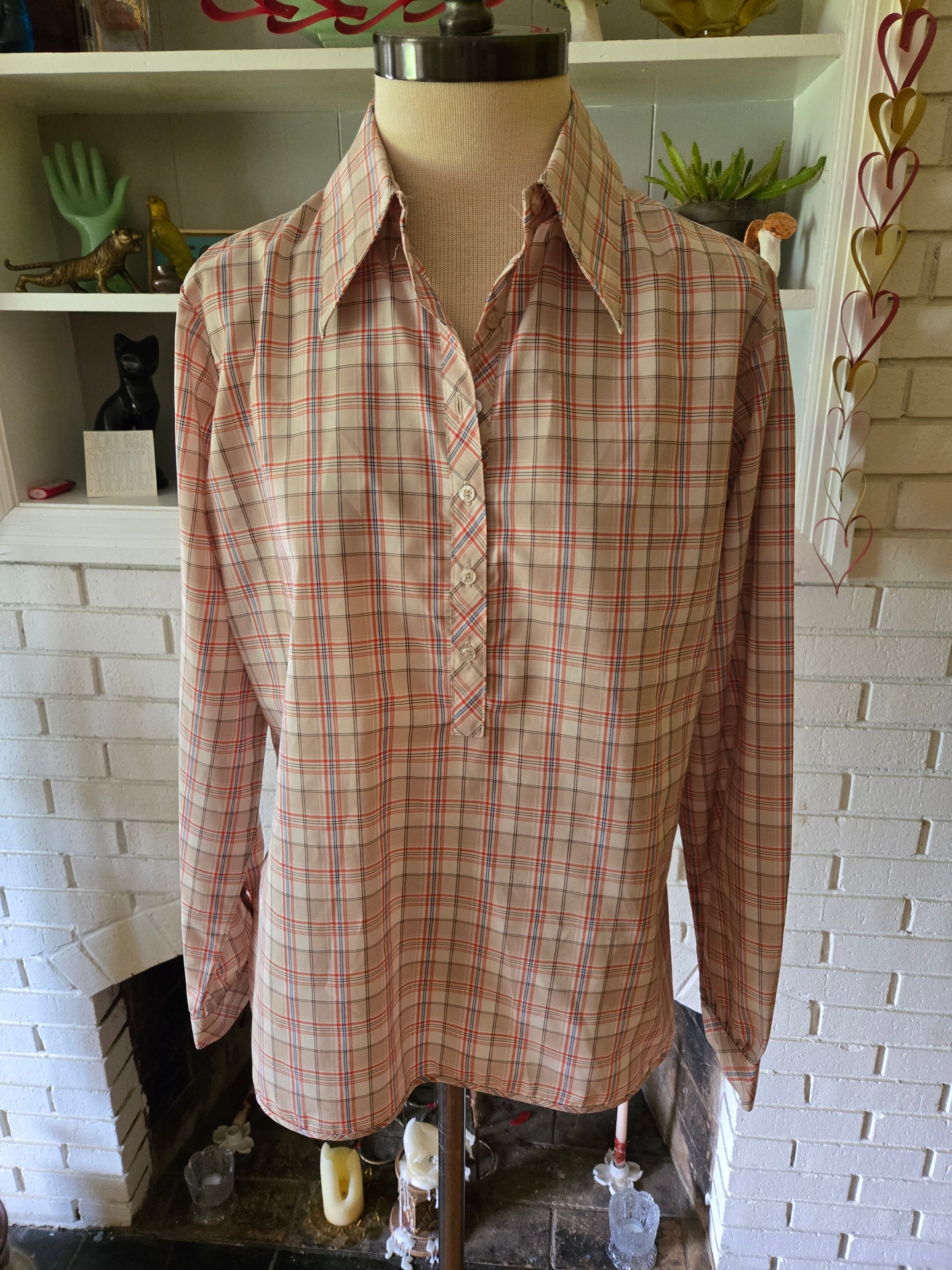 Vintage Long Sleeve Button Front Blouse by Gailord