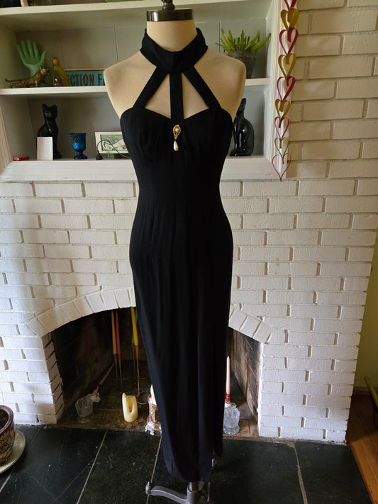 Vintage Sleeveless Black Dress by Jessica McClintock Gunne Sax