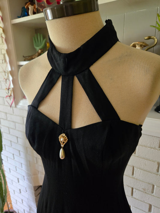 Vintage Sleeveless Black Dress by Jessica McClintock Gunne Sax