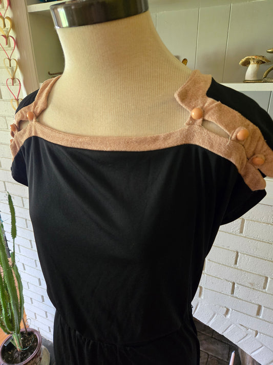 Vintage Two Piece Sleeveless Dress and Top