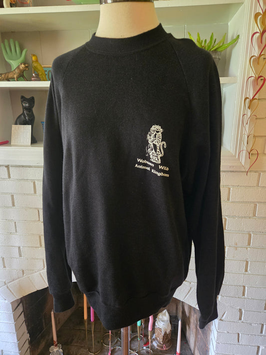 Vintage Long Sleeve Woburn Wild Animal Kingdom Sweatshirt by Crown Quality Sportswear