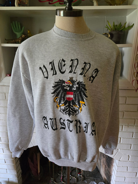 Vintage Long Sleeve Vienna Austria Sweatshirt by Velva Sheen