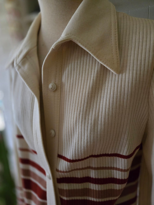 Vintage Long Sleeve Striped Sweater by Butte Knit