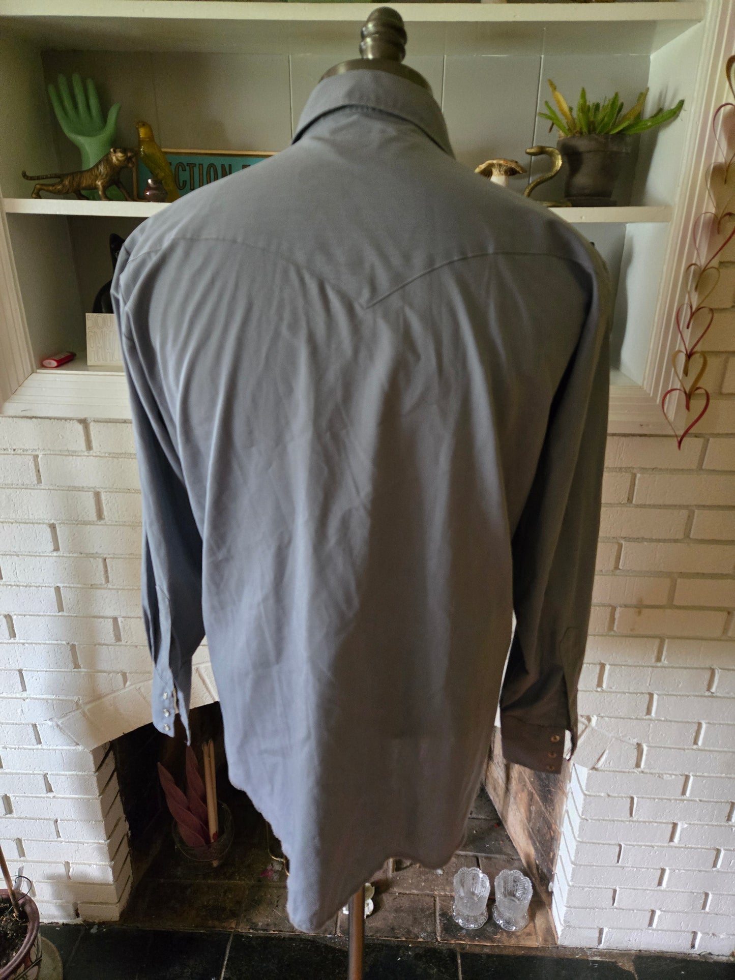 Vintage Long Sleeve Button Down Western Snap Shirt by Chute #1