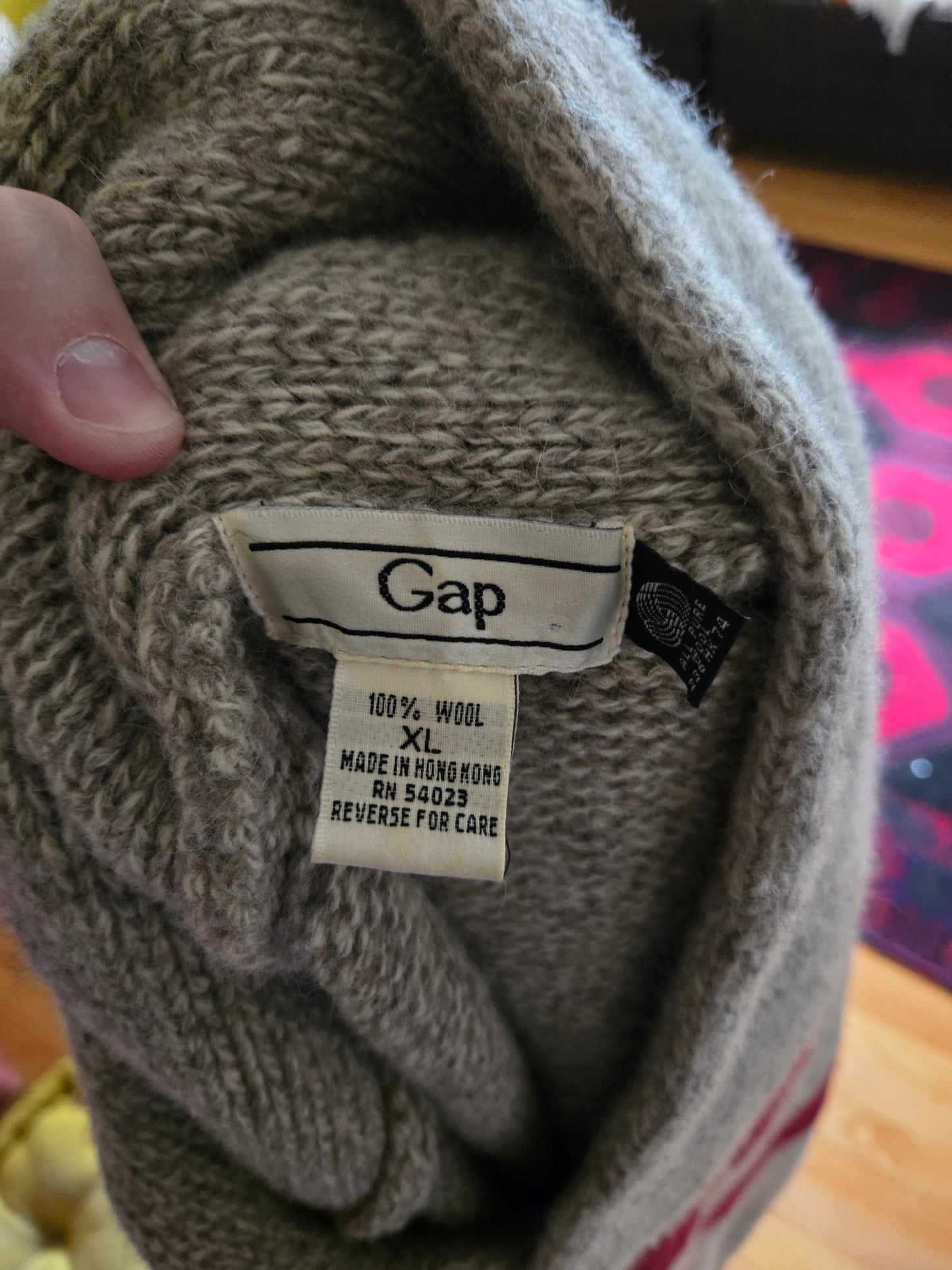 Vintage Long Sleeve Striped Wool Sweater by Gap