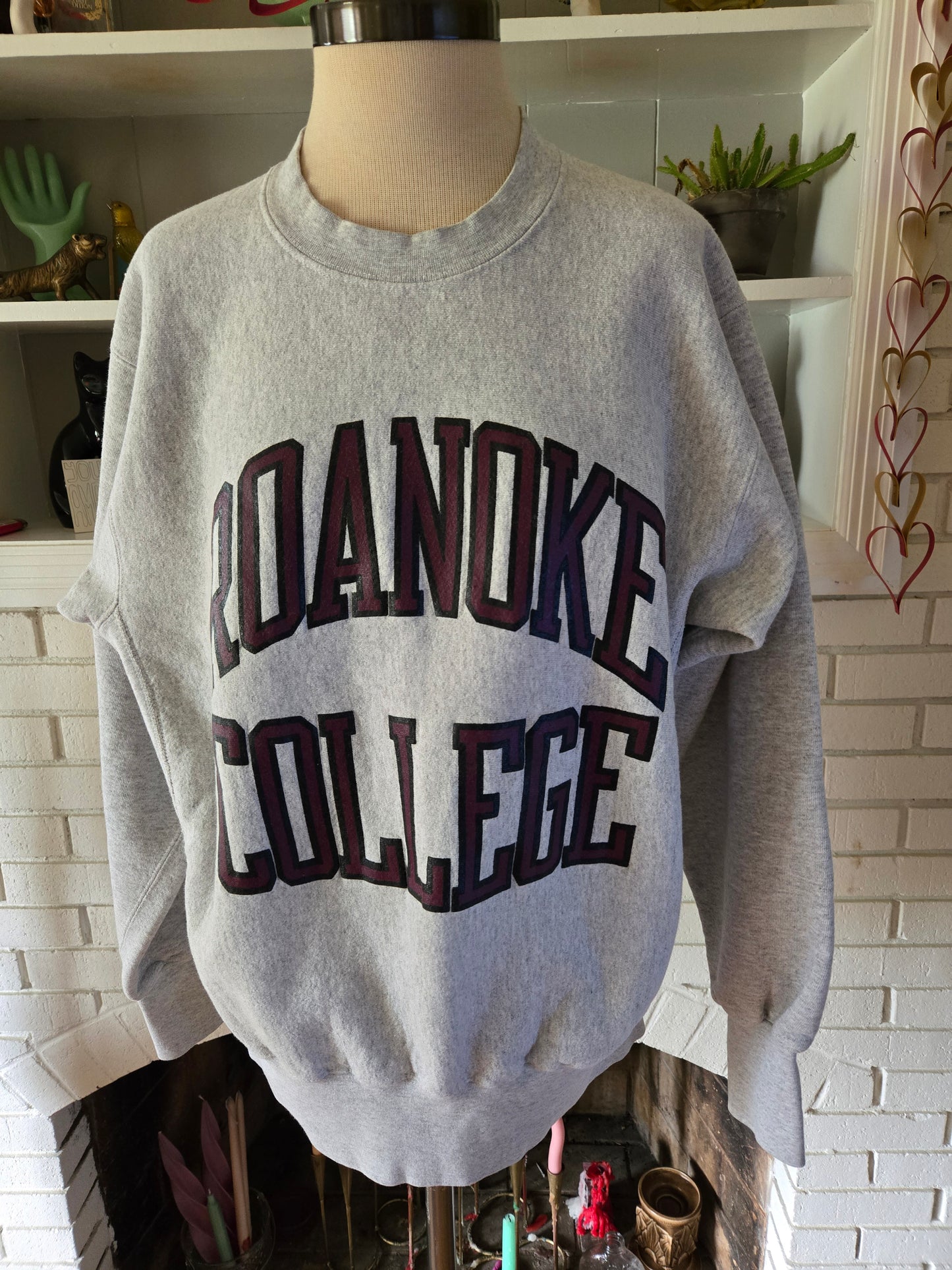 Vintage Long Sleeve Roanoke College Sweatshirt Jansport