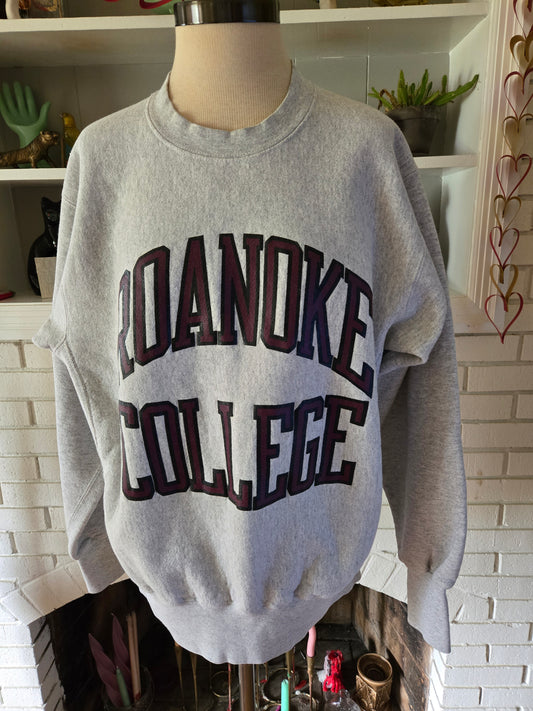 Vintage Long Sleeve Roanoke College Sweatshirt Jansport