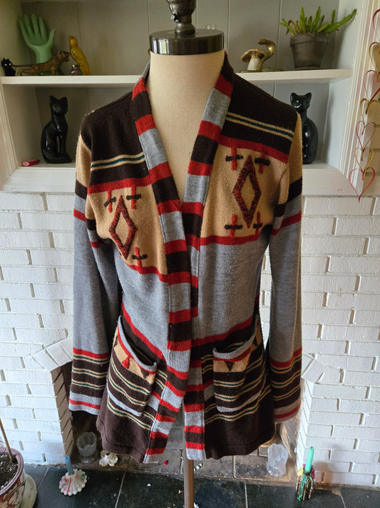 Vintage Long Sleeve Cardigan Sweater