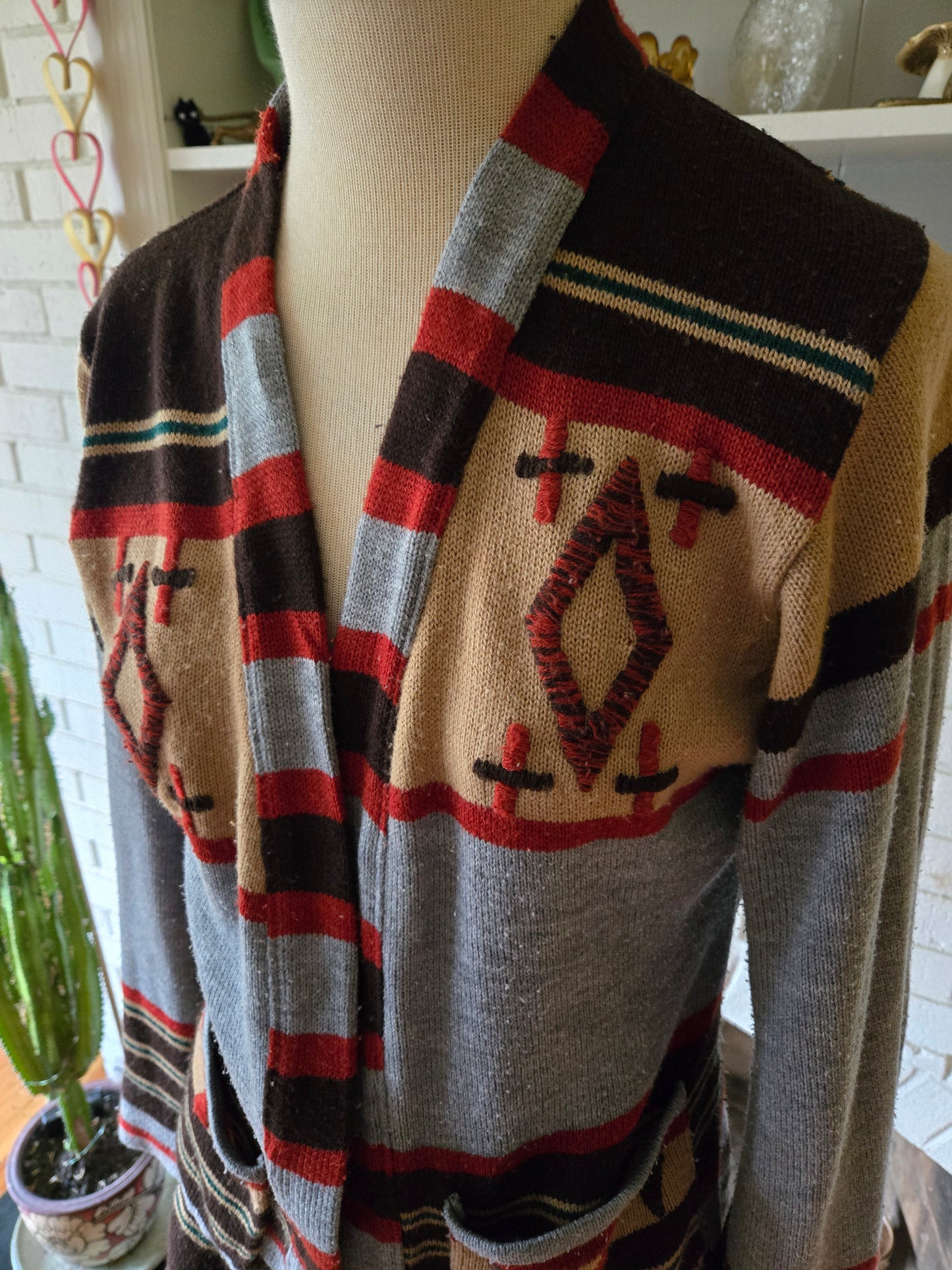 Vintage Long Sleeve Cardigan Sweater