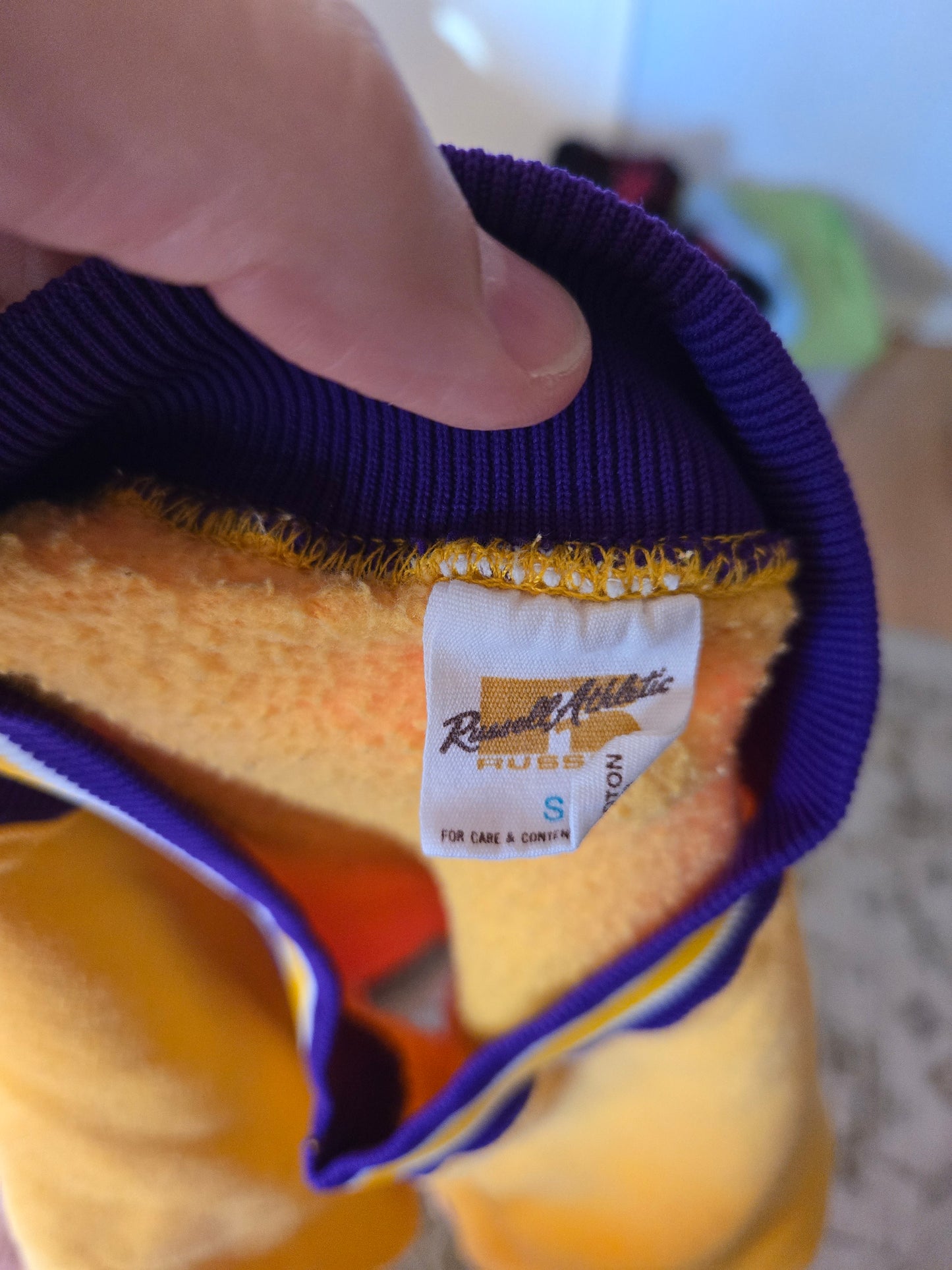 Vintage Long Sleeve Yellow Sweatshirt by Russell Athletic