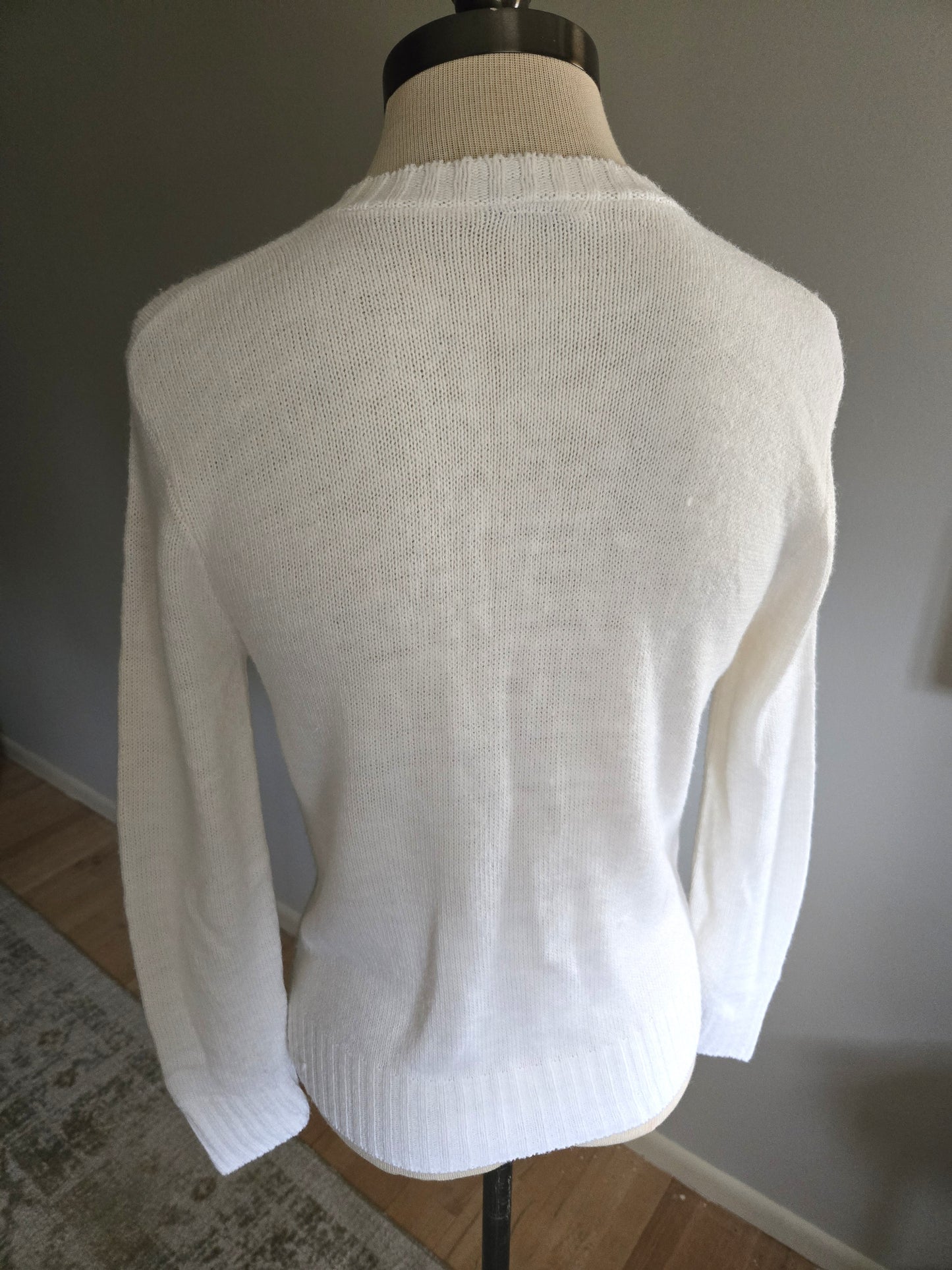 Vintage Long Sleeve White Sweater by Bel Mor