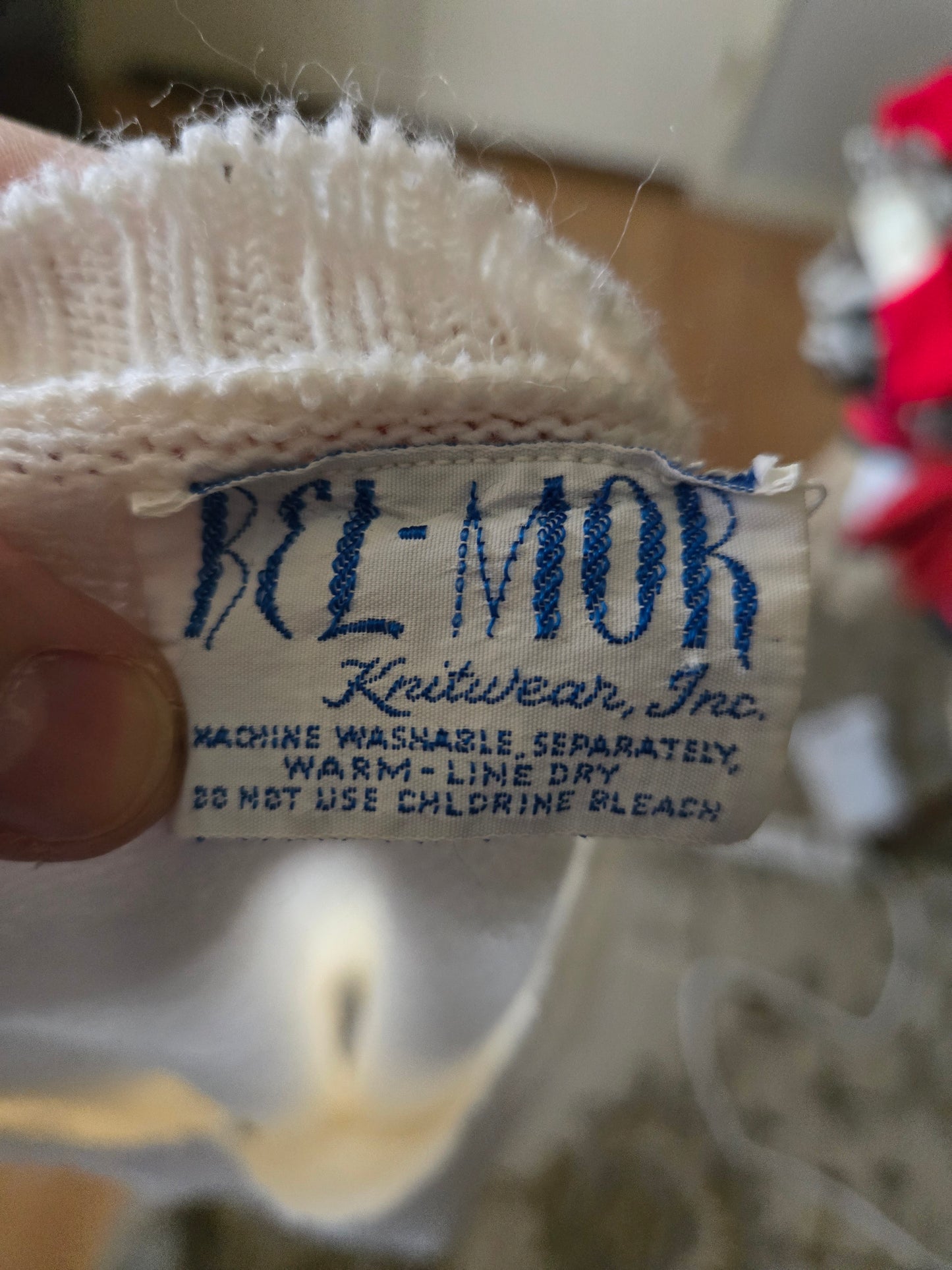 Vintage Long Sleeve White Sweater by Bel Mor