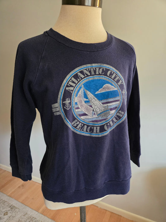 Vintage Long Sleeve Atlantic City Sweatshirt by Ocean Desert