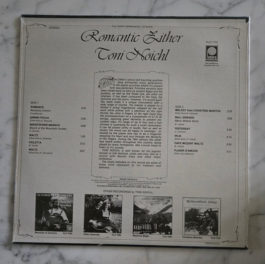 Toni Noichl Romantic Zither Vinyl Record UNOPENED!