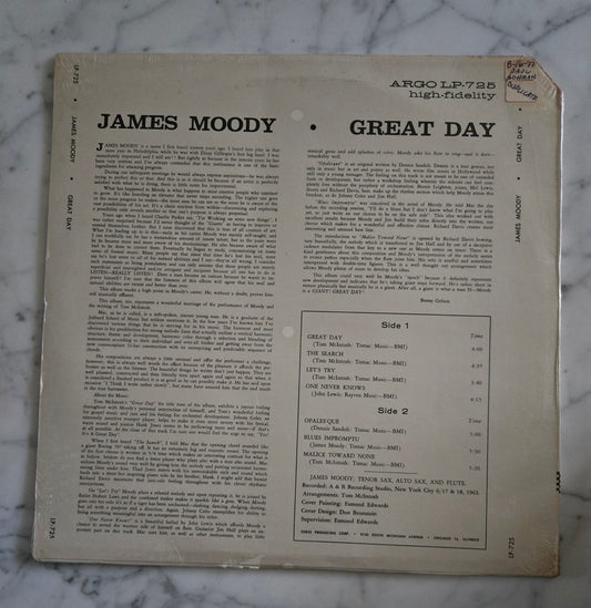 James Moody Great Day Vinyl Record UNOPENED!