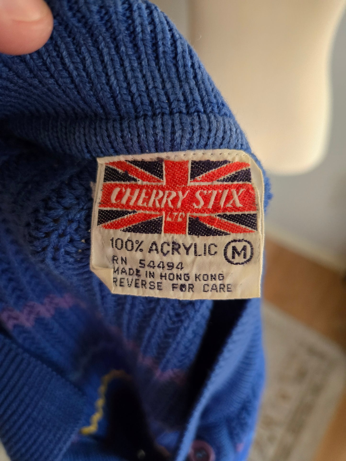 Vintage Blue Striped Sweater by Cherry Stix