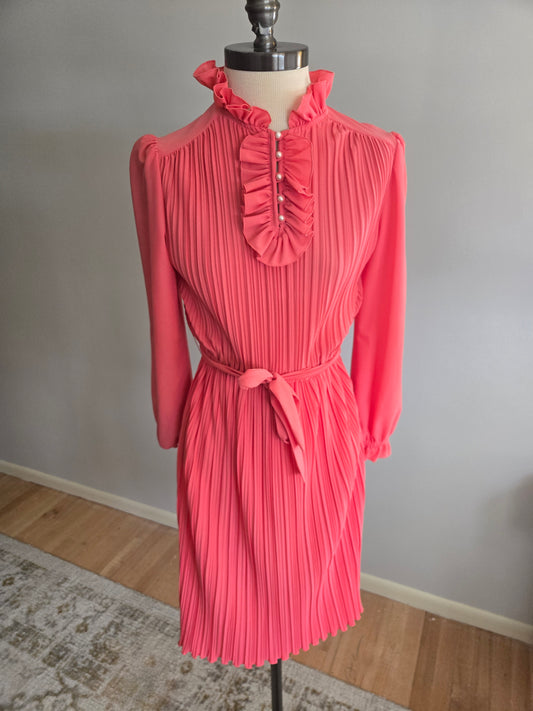 Vintage Long Sleeve Pink Dress by Newton Centre