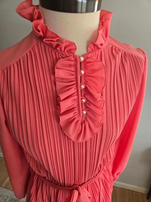 Vintage Long Sleeve Pink Dress by Newton Centre