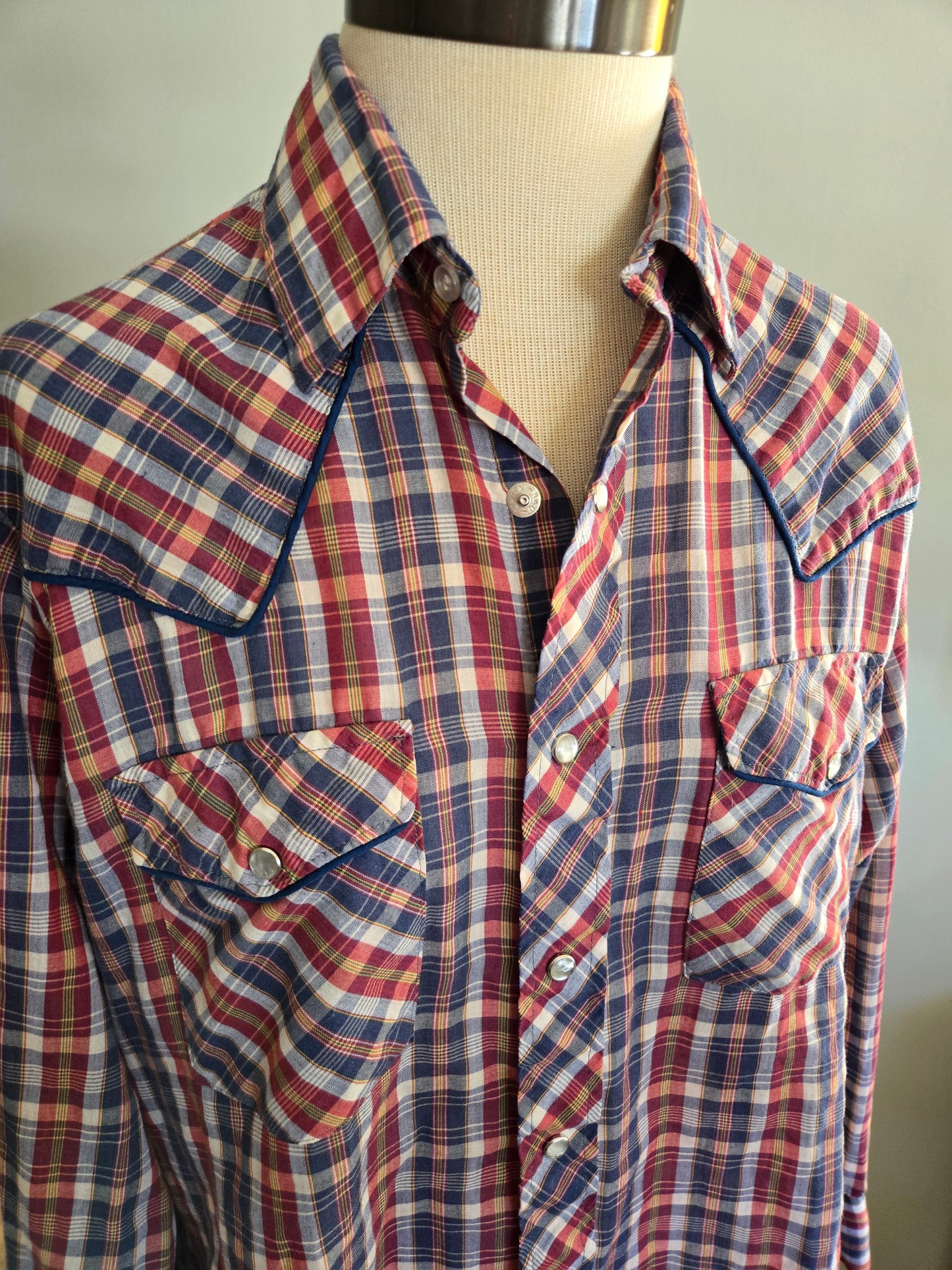 Vintage Long Sleeve Western Snap Shirt by Stir-Ups