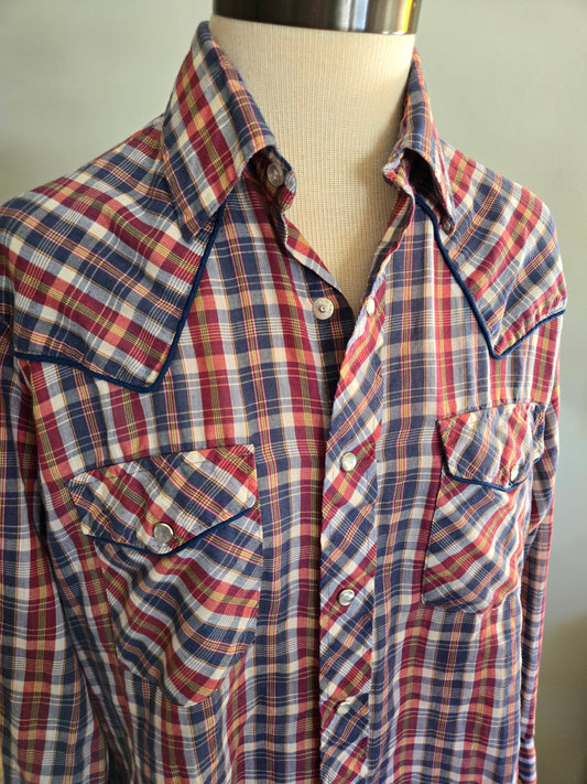 Vintage Long Sleeve Western Snap Shirt by Stir-Ups