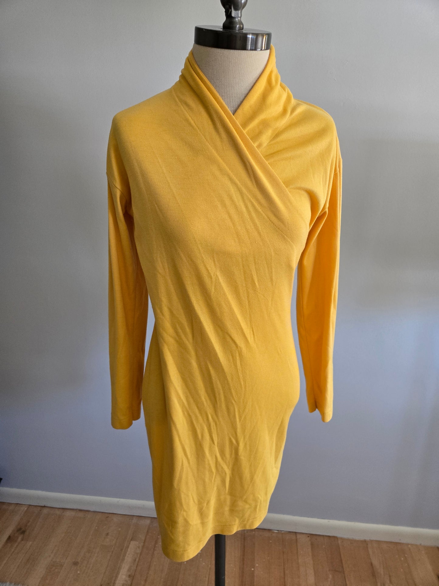 Vintage Long Sleeve Yellow Dress by Fit Nits