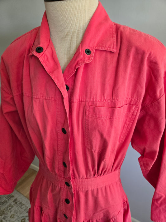 Vintage Long Sleeve Pink Dress by Limited Express