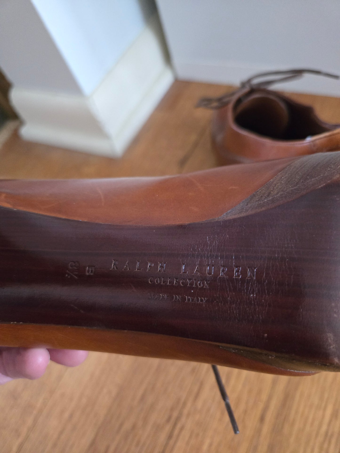 Vintage Ralph Lauren Purple Label Leather Oxford Pumps