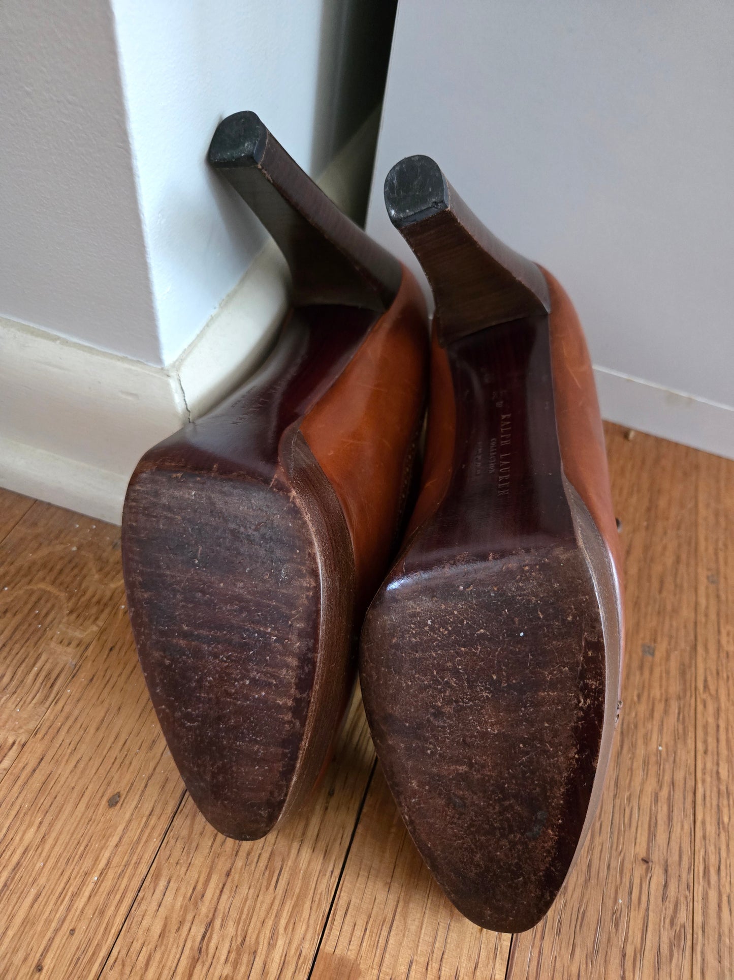 Vintage Ralph Lauren Purple Label Leather Oxford Pumps