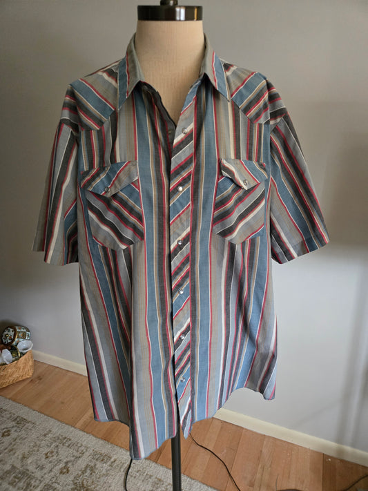 Vintage Short Sleeve Western Snap Shirt by Wrangler
