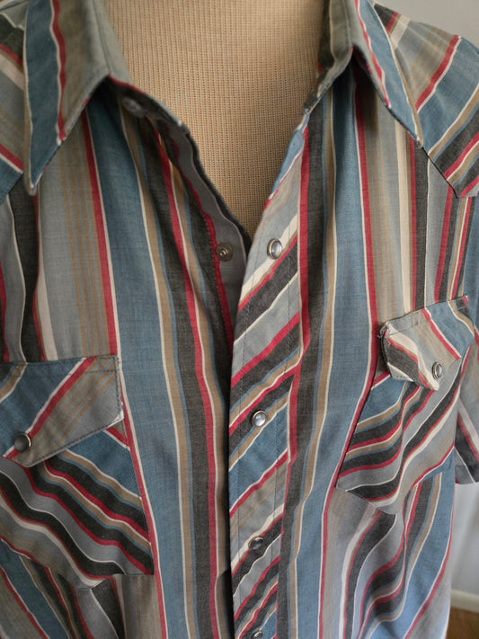 Vintage Short Sleeve Western Snap Shirt by Wrangler