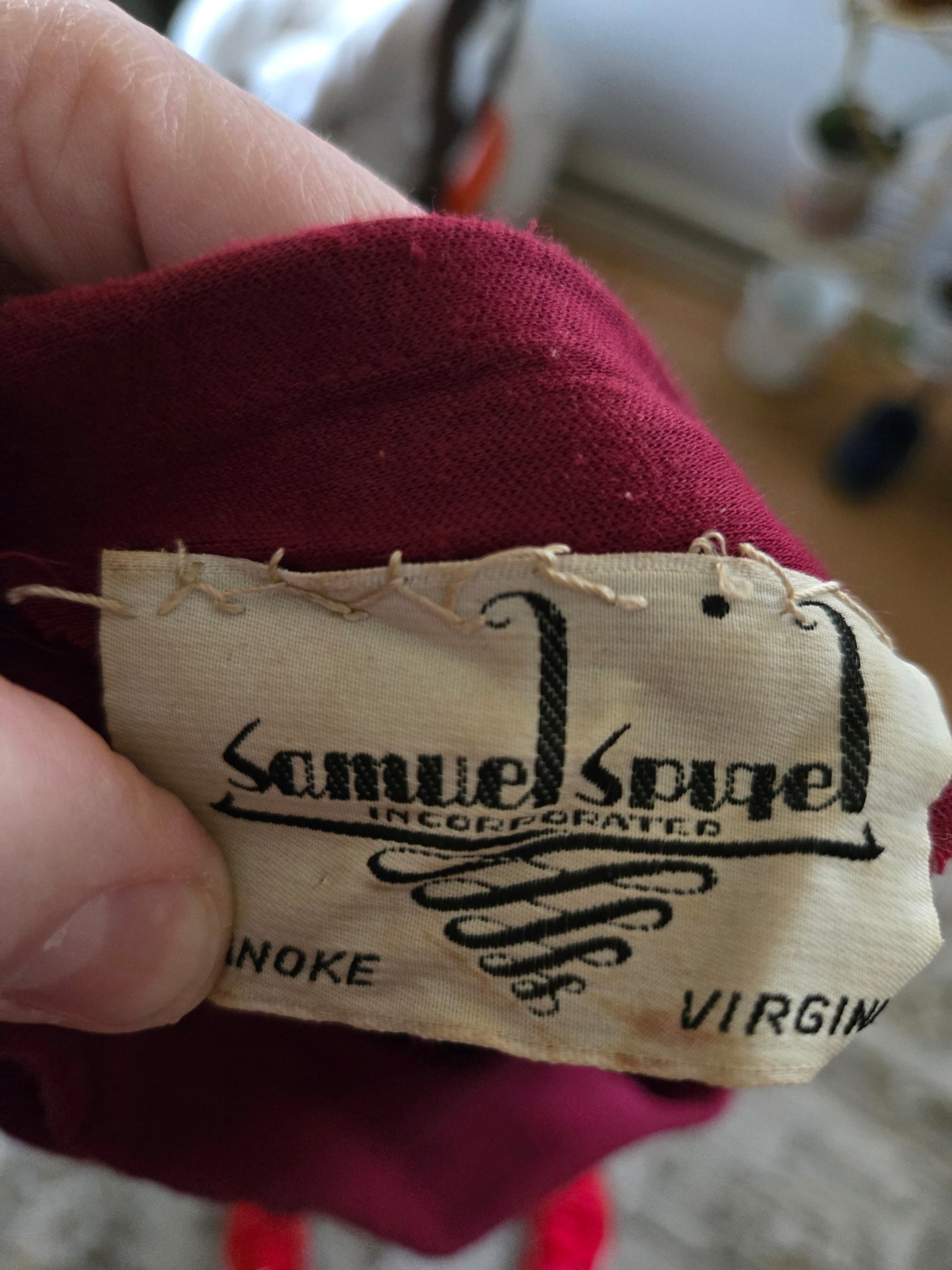 Vintage Long Sleeve Maroon Dress by Samuel Spigel