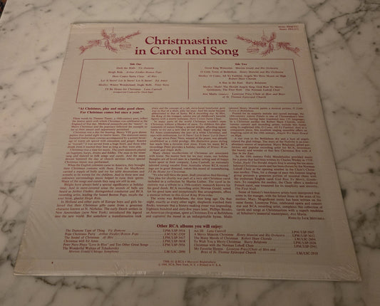 Christmastime in Carol and Song Vinyl Record UNOPENED!