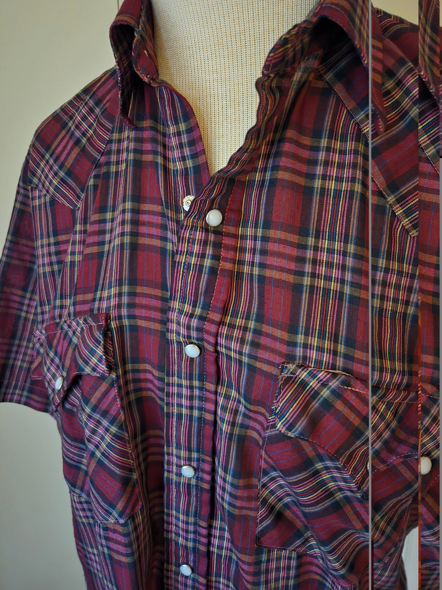 Vintage Short Sleeve Western Snap Shirt by Dale's