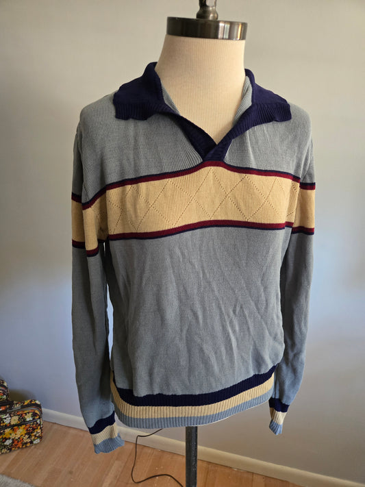 Vintage Long Sleeve Vee Neck Sweater by John Wanamaker