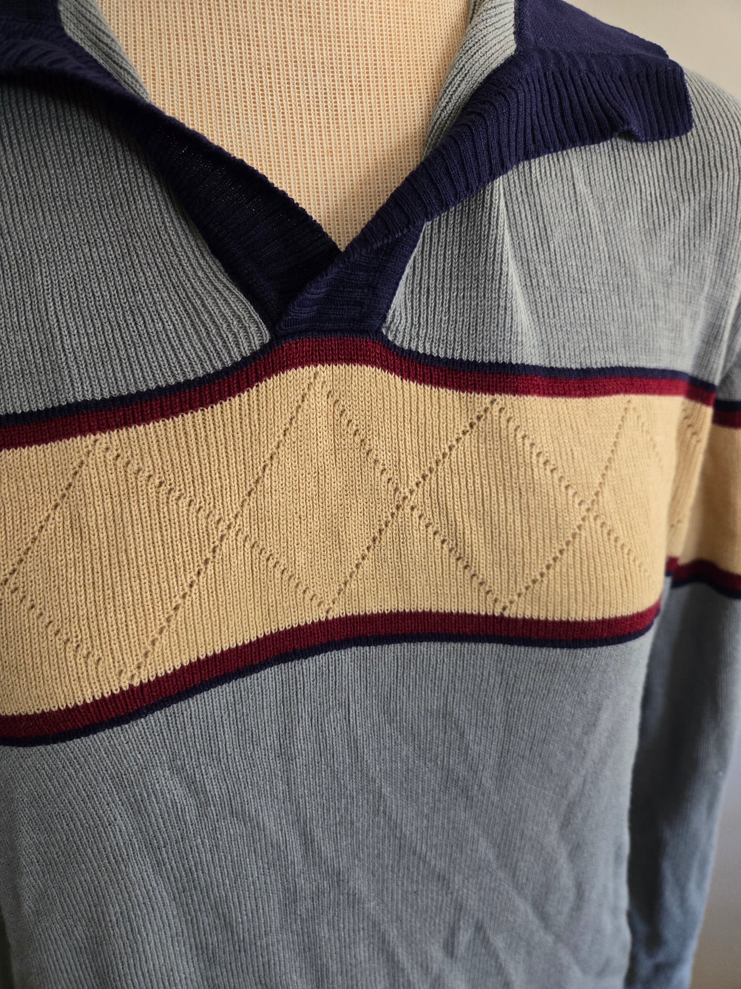 Vintage Long Sleeve Vee Neck Sweater by John Wanamaker