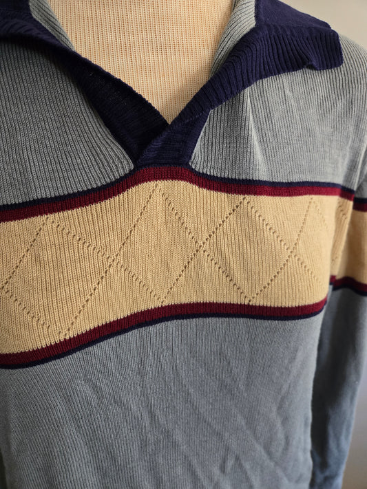 Vintage Long Sleeve Vee Neck Sweater by John Wanamaker