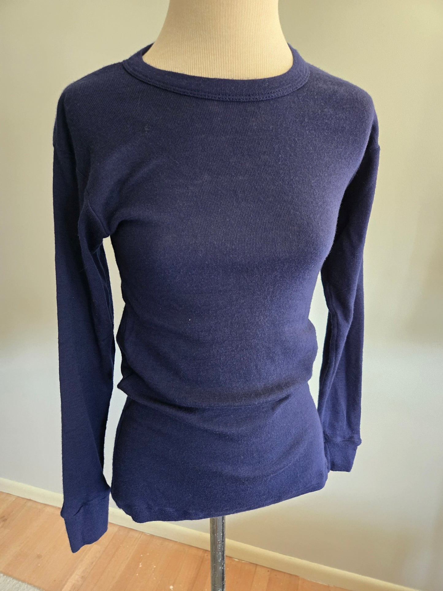 Vintage Long Sleeve Blue T Shirt by Comfort Skins