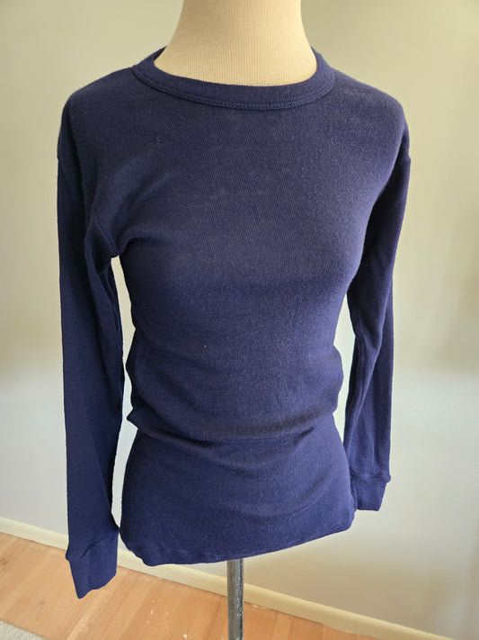 Vintage Long Sleeve Blue T Shirt by Comfort Skins