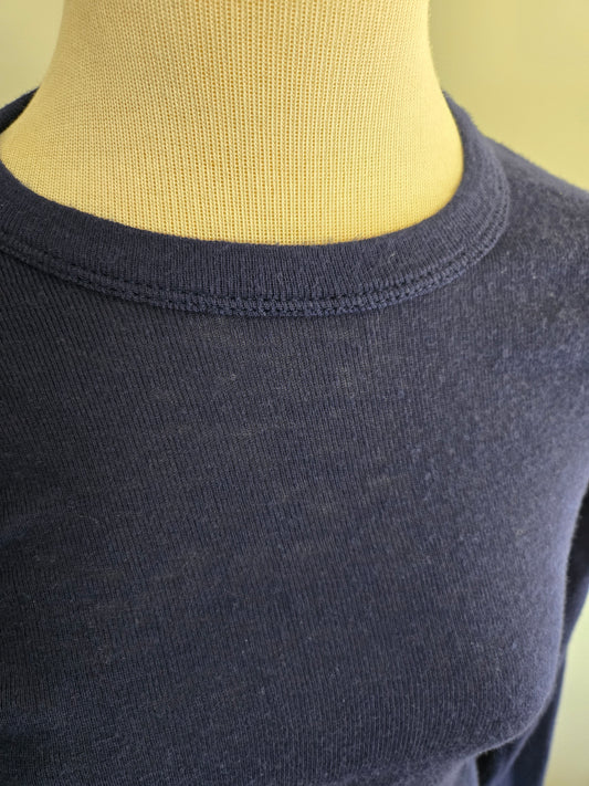 Vintage Long Sleeve Blue T Shirt by Comfort Skins