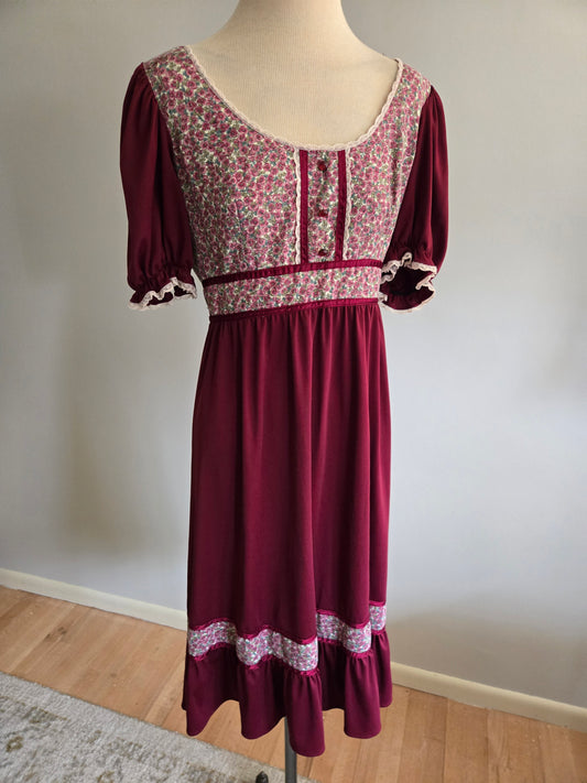 Vintage Short Sleeve Floral Dress by Swann