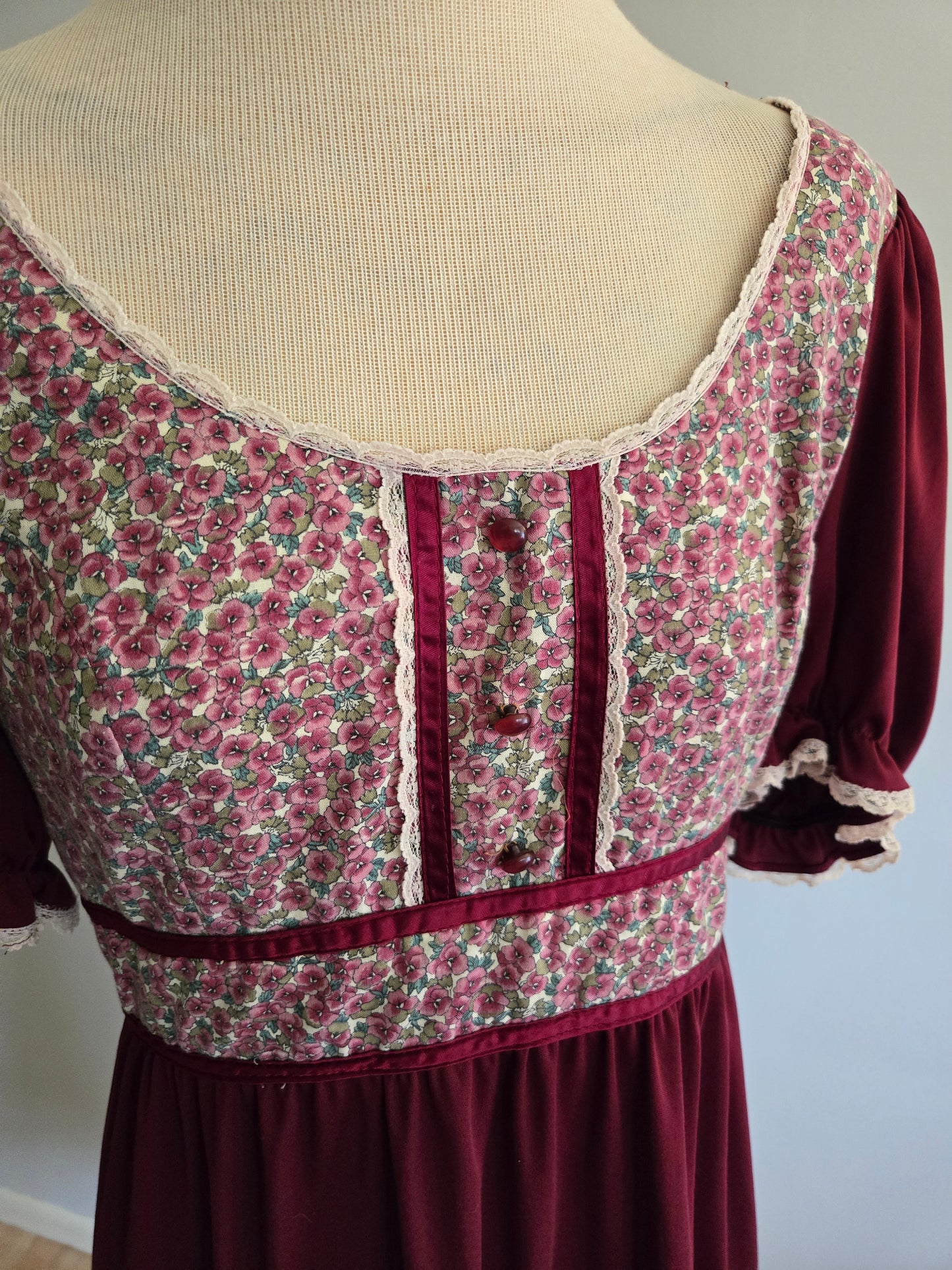 Vintage Short Sleeve Floral Dress by Swann