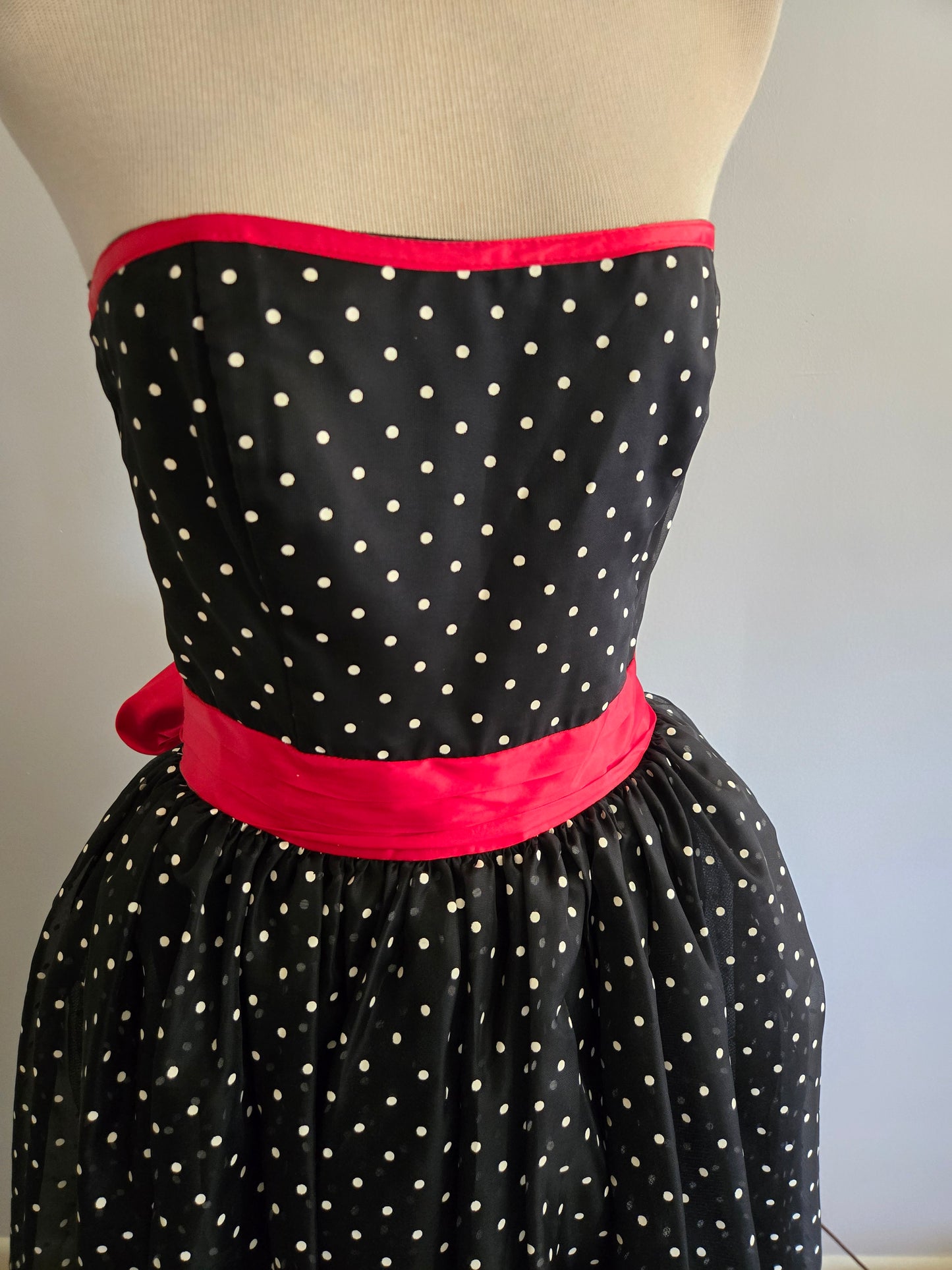 Vintage Sleeveless Polka Dot Dress by Gunne Sax